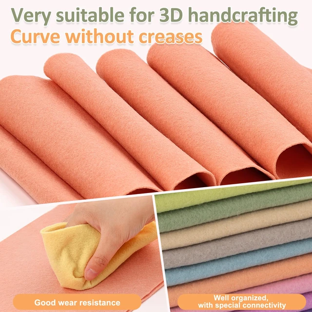 Alt view image 4 of 6 - XSEINO 12 Rolls 8"x35" 1.4mm Thick Soft Felt Fabric Sheet 12 Assorted Morandi Series Colors Felt Pack for DIY Craft Sewing Squares Nonwoven Patchwork