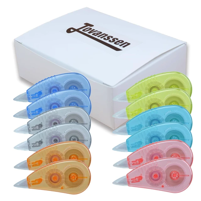 Alt view image 6 of 6 - White Correction Tape, 12Pack 13.13ft for School Office