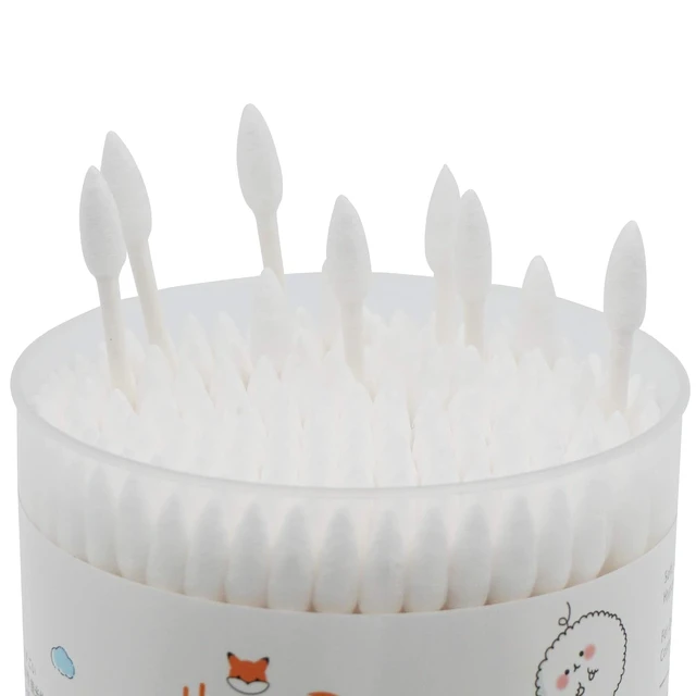 Alt view image 5 of 7 - Cotton Swabs Precision Pointed - 600 Count Pointy Organic Cotton Buds Double Side Tightly Wrapped Cotton Tips Paper Stick Soft Gentle Lint-Free Cruelty-Free, Pointy & Round (White)