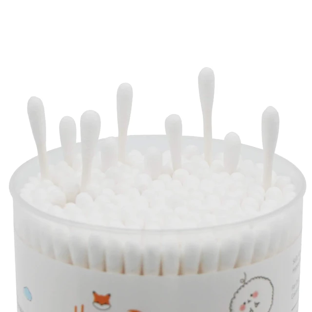 Alt view image 3 of 7 - Cotton Swabs Precision Pointed - 600 Count Pointy Organic Cotton Buds Double Side Tightly Wrapped Cotton Tips Paper Stick Soft Gentle Lint-Free Cruelty-Free, Pointy & Round (White)