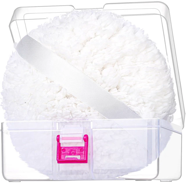 Main image of 6" Powder Puff, Fluffy Soft Large Powder Puff for Body Powder and Container, White