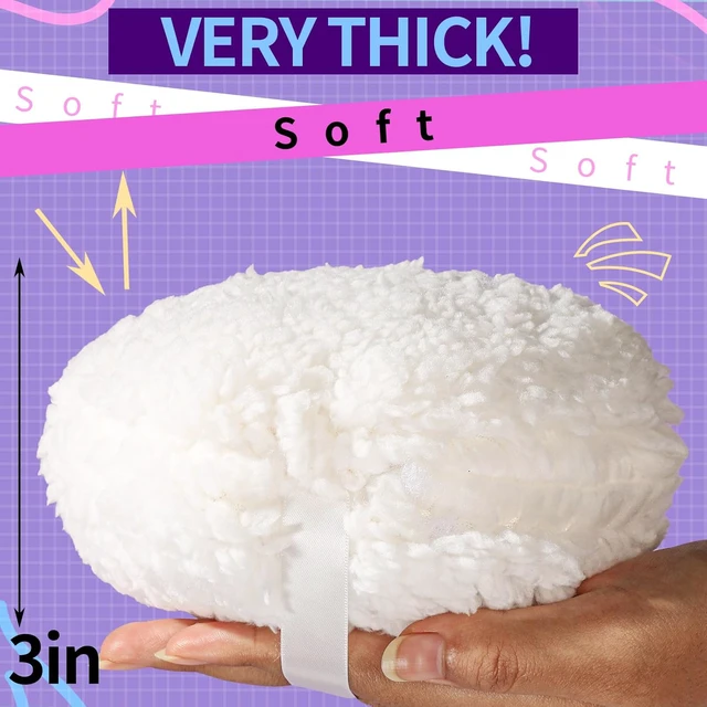 Alt view image 7 of 7 - 6" Powder Puff, Fluffy Soft Large Powder Puff for Body Powder and Container, White