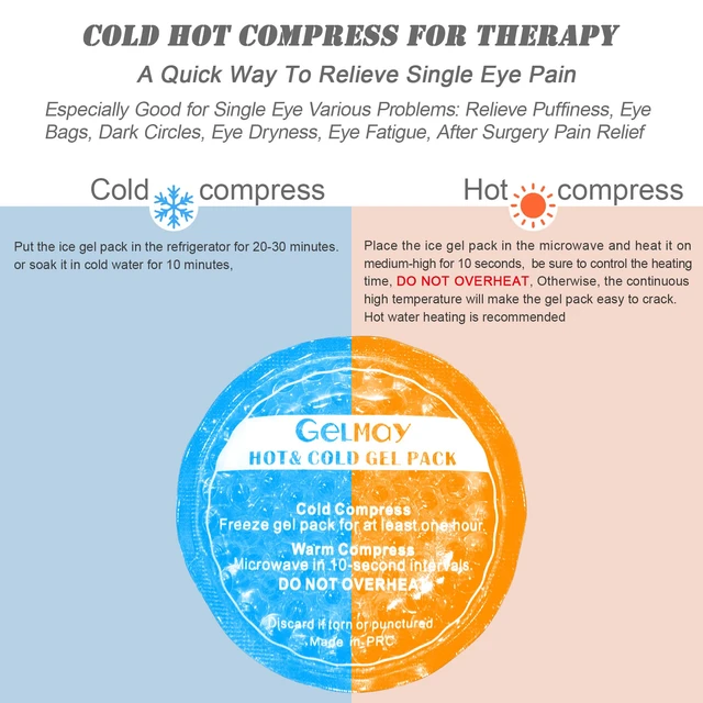 Alt view image 6 of 7 - Ice Eye Patches for Puffy Eyes, Cooling Medical Eye Patch Pad Gel Pack Cover Eyepatch Cold Hot Therapy Eye Bags Dark Circles After Surgery Adult Kid (2PCS)