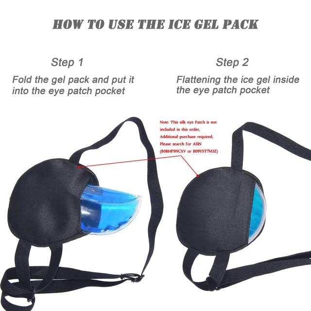 Alt view image 5 of 7 - Ice Eye Patches for Puffy Eyes, Cooling Medical Eye Patch Pad Gel Pack Cover Eyepatch Cold Hot Therapy Eye Bags Dark Circles After Surgery Adult Kid (2PCS)