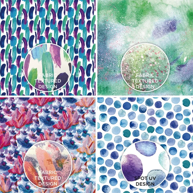 Alt view image 3 of 7 - 48 Sheets 6x6.5 Cardstock Paper Pad - Watercolor Flora - Pearl Textured UV Printed - Half Double Sided 200gsm Heavyweight for Card Making Origami Journaling Scrapbooking Supplies