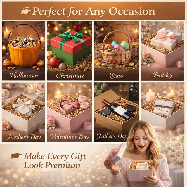Alt view image 2 of 6 - Sukh Brown Crinkle Paper Filler - Shredded Paper, Gift Basket & Box Wrap