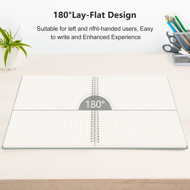 Alt view image 3 of 6 - RETTACY Dotted Journal Notebook, 300 Pages, A5 Medium Size (5.7'' × 8.2'')