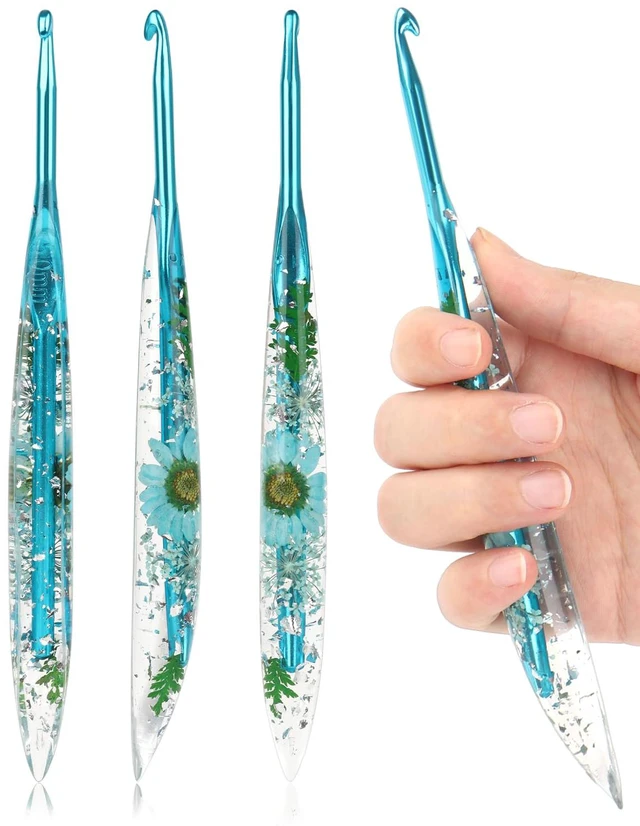 Main image of Coopay Crochet Hooks, 5mm Ergonomic Crochet Hook with Floral Plastic Grips