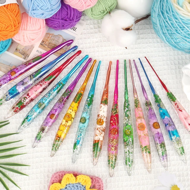 Alt view image 4 of 6 - Coopay Crochet Hooks, 5mm Ergonomic Crochet Hook with Floral Plastic Grips