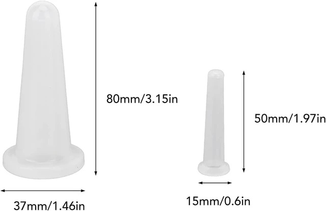 Alt view image 2 of 5 - BWESOO 4Pcs Transparent Massage Cupping Set Silicone Mini Facial Cups Face Massager Helper Skin Care Neck Back Eyes Massaging Cup Safe to Use, Don't Worry About Burns Health Care Products