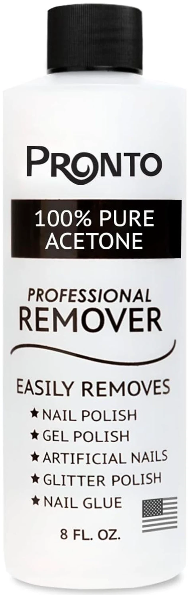 Main image of Pronto 100% Acetone Gel Nail Polish Remover - Gel Polish Remover for Nails | Acetone Nail Polish Remover For Nails for Removal of Glue, Gel, Acrylic & Dip | Gel Polish Remover, 8 Fl oz