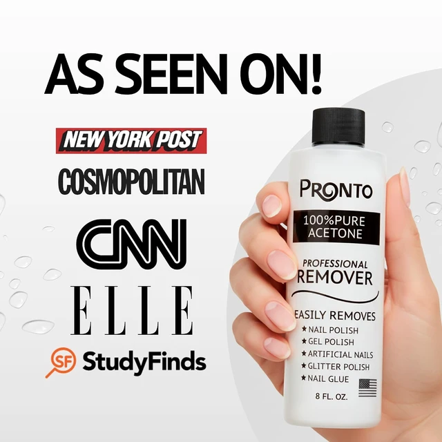 Alt view image 5 of 6 - Pronto 100% Acetone Gel Nail Polish Remover - Gel Polish Remover for Nails | Acetone Nail Polish Remover For Nails for Removal of Glue, Gel, Acrylic & Dip | Gel Polish Remover, 8 Fl oz