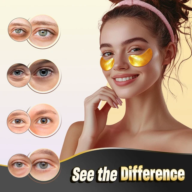 Alt view image 6 of 6 - NAZANO 24K Gold Under Eye Patches - 60 Pack Eye Masks