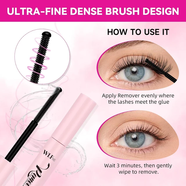 Alt view image 3 of 6 - Waterproof Lash Cluster Glue Bond & Seal with Remover Kit, Long Lasting Eyelash Adhesive, Black (5ml+5ml)
