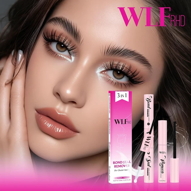 Alt view image 4 of 6 - Waterproof Lash Cluster Glue Bond & Seal with Remover Kit, Long Lasting Eyelash Adhesive, Black (5ml+5ml)