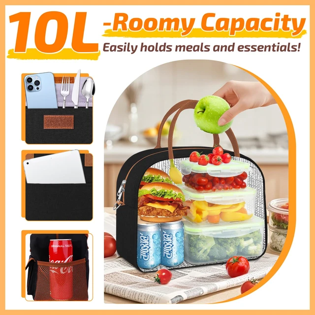 Alt view image 4 of 6 - Large Insulated Lunch Box for Women with Cooling Pack