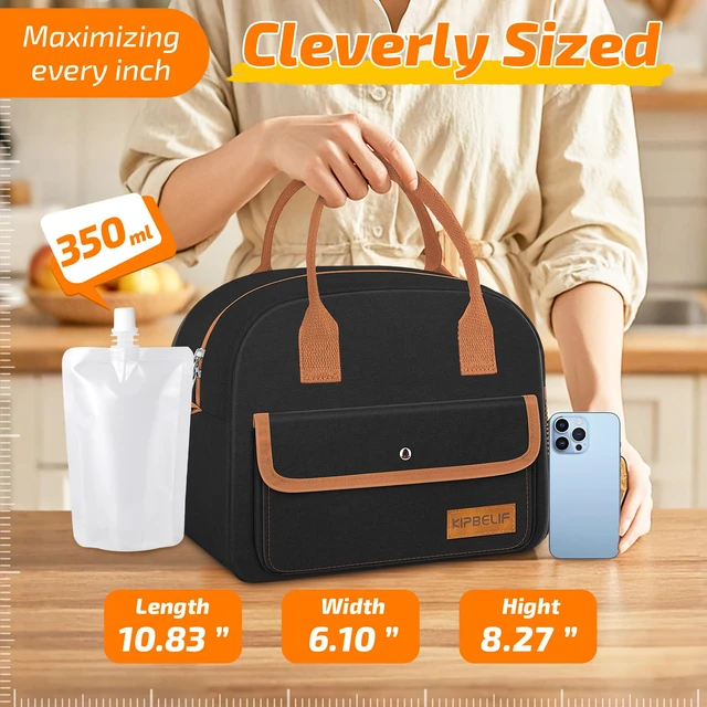 Alt view image 6 of 6 - Large Insulated Lunch Box for Women with Cooling Pack