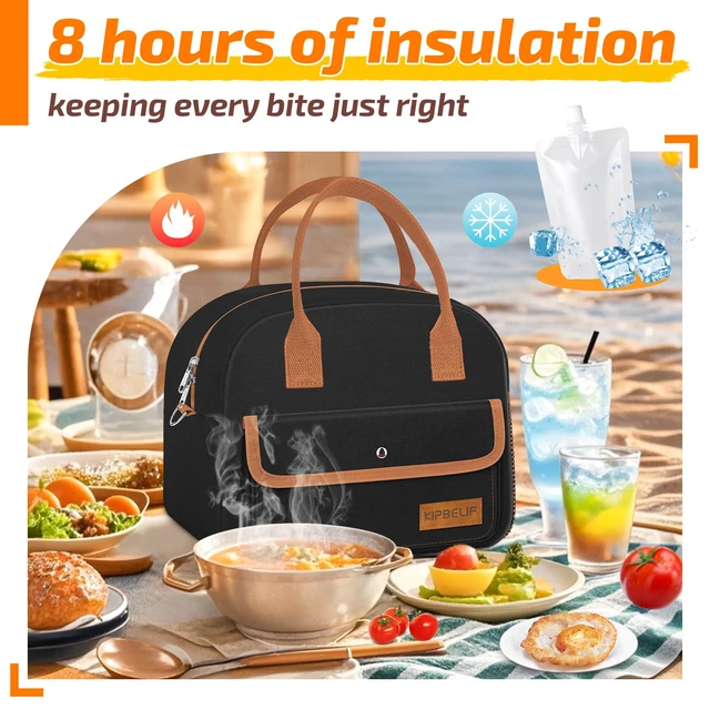 Alt view image 2 of 6 - Large Insulated Lunch Box for Women with Cooling Pack