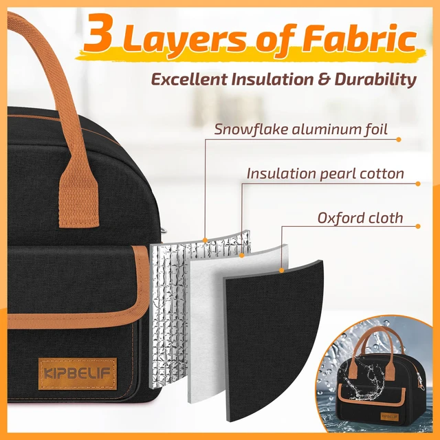Alt view image 3 of 6 - Large Insulated Lunch Box for Women with Cooling Pack