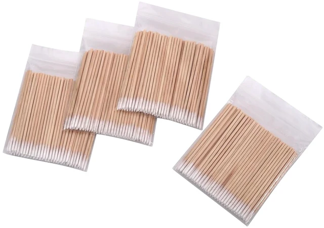 Main image of 1200Pcs 7cm Wood Cotton Swab Microbrush for Nails Eyelash Eyebrow Cleaning Makeup Glue Removing Tattoo Cosmetics
