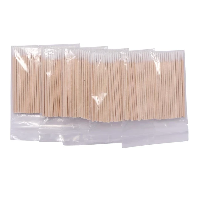 Alt view image 2 of 7 - 1200Pcs 7cm Wood Cotton Swab Microbrush for Nails Eyelash Eyebrow Cleaning Makeup Glue Removing Tattoo Cosmetics