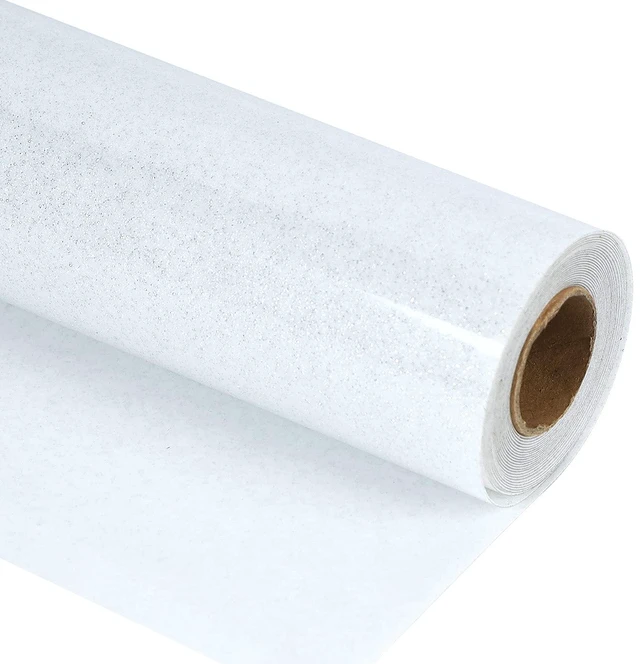 Main image of Guangyintong White Glitter HTV Rolls, 12" x 8ft
