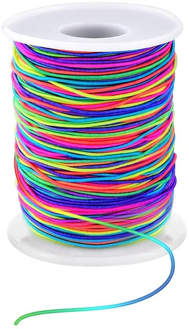 Main image of LUSTEMBER 1mm Stretchy Bracelet String, Sturdy Rainbow Elastic Cord for Jewelry Making, Necklaces, Beading and Crafts