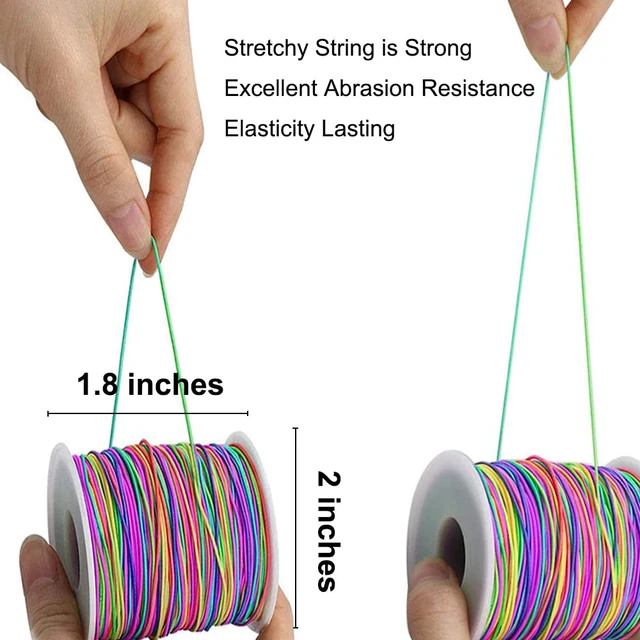 Alt view image 5 of 7 - LUSTEMBER 1mm Stretchy Bracelet String, Sturdy Rainbow Elastic Cord for Jewelry Making, Necklaces, Beading and Crafts
