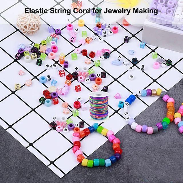 Alt view image 7 of 7 - LUSTEMBER 1mm Stretchy Bracelet String, Sturdy Rainbow Elastic Cord for Jewelry Making, Necklaces, Beading and Crafts