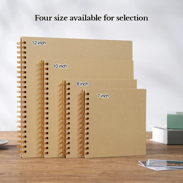 Alt view image 4 of 6 - Potricher 8x8 Inch DIY Scrapbook Album 40 Pages with Kraft Paper, Yellow