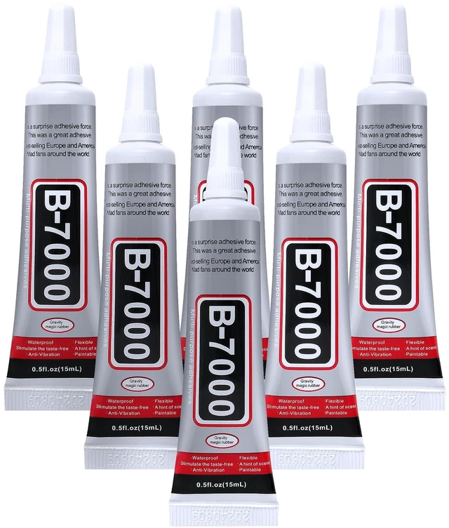 Main image of FITTDYHE 6PCS Jewelry Glue - 15ML/0.5fl oz Clear Waterproof Strong Bond Adhesive for Rhinestones, Phone Repair, Nail Art, Shoes, Fabric, Metal, Glass