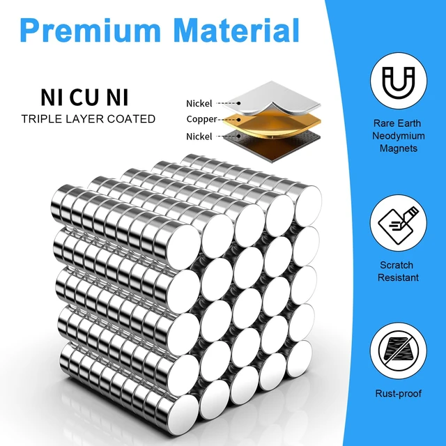 Alt view image 3 of 6 - 5x2mm Small Round Magnets, 250 Pack for Crafts