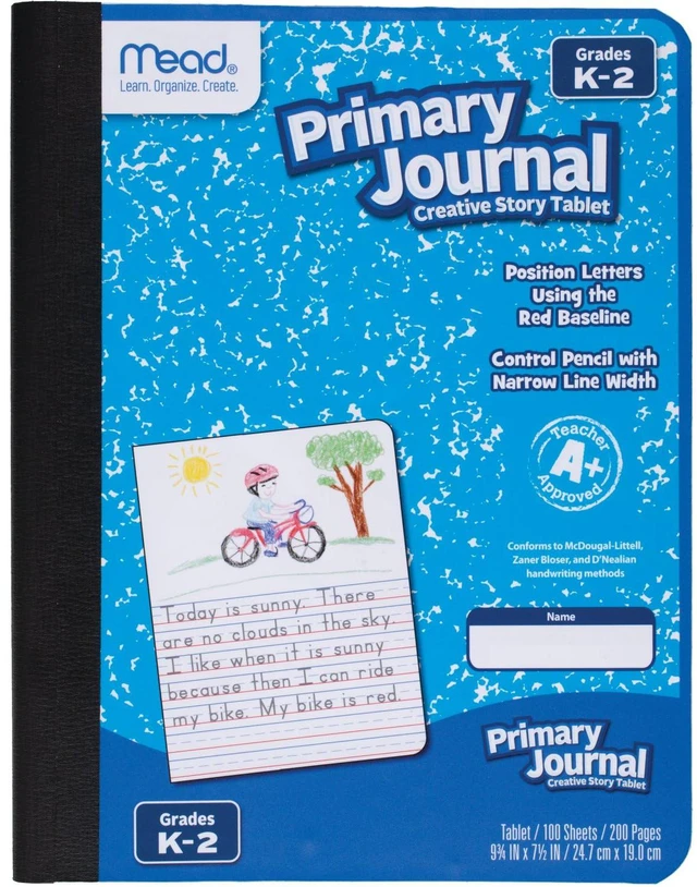 Main image of Mead Primary Journal Creative Story Tablet Composition Notebook 10297, 7.5" x 9.75", Grades K-2, 100 Sheets, Color Selected