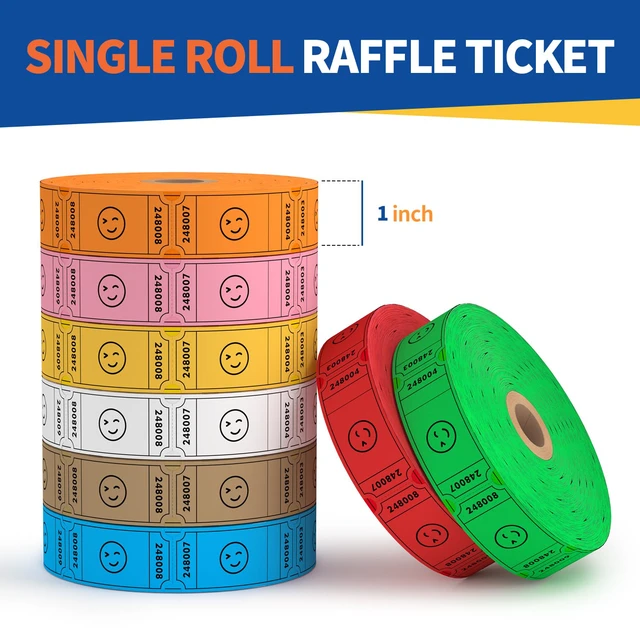 Alt view image 6 of 6 - Methdic 1000 Smile Raffle Tickets Pink, Single Roll for Events, Entry, Class Reward, Fundraiser & Prizes