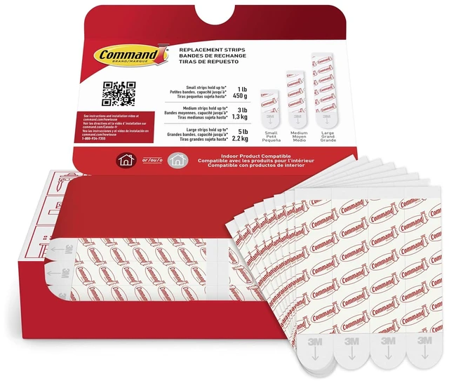 Main image of Command Indoor Large Replacement Strips, 20 Strips