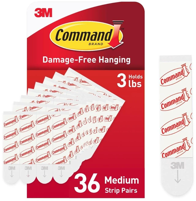 Main image of Command Indoor Medium Replacement Strips, 36 Strips