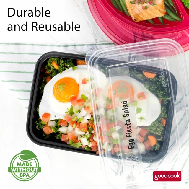 Alt view image 6 of 6 - GoodCook Single Compartment 10-Pack Meal Prep Containers