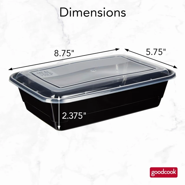 Alt view image 5 of 6 - GoodCook Single Compartment 10-Pack Meal Prep Containers
