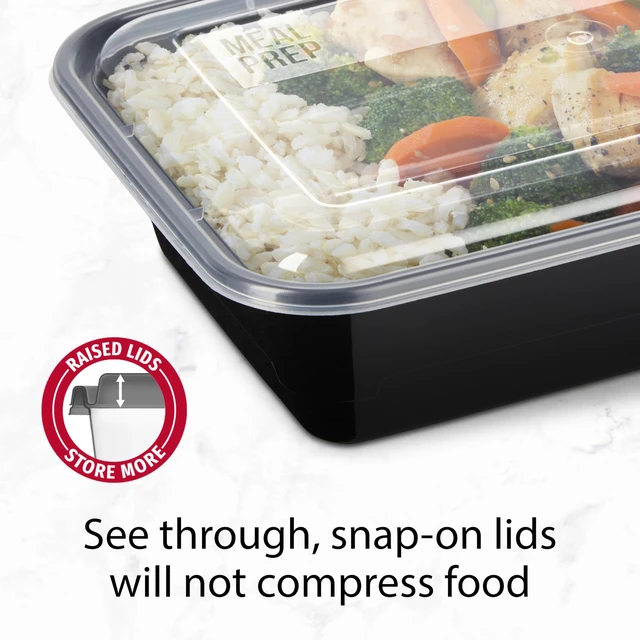 Alt view image 4 of 6 - GoodCook Single Compartment 10-Pack Meal Prep Containers