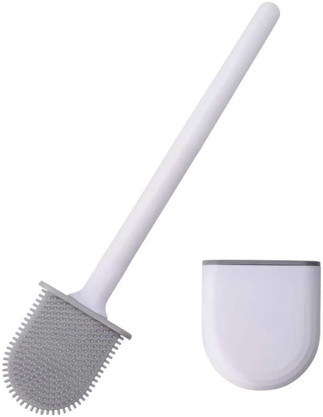 Main image of RV Toilet Bowl Brush Silicone, Wall Mounted Anti-Roll Anti-Drip, Suitable for RV Travel Trailers and Campers, Made by RVers for RVers