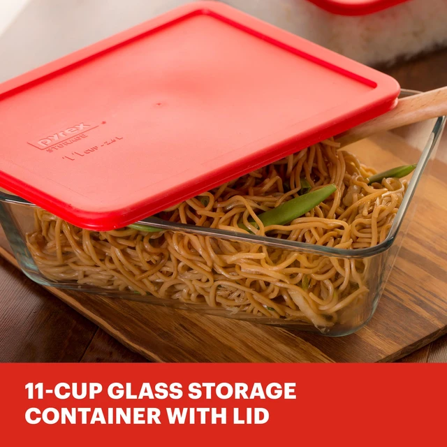 Alt view image 2 of 7 - Pyrex Simply Store 11Cup Glass Food Storage Container, BPA-Free Lid