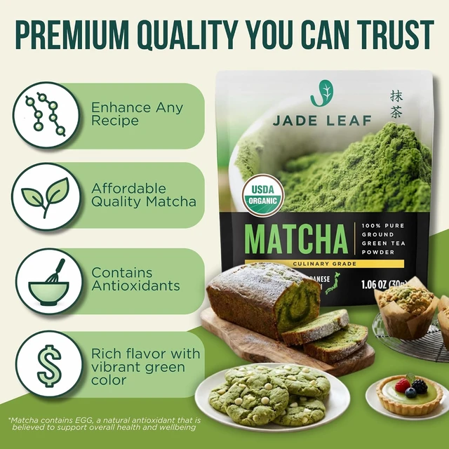 Alt view image 3 of 6 - Jade Leaf Organic Culinary Grade Matcha Powder, 30g/1.06oz