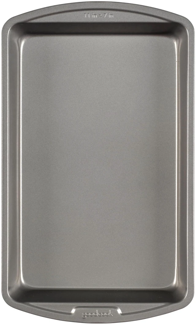 Main image of Good Cook Everyday Baking Pan 7 x 11 Inch, Scratch-Resistant Metal-Utensil Safe Nonstick, Gray