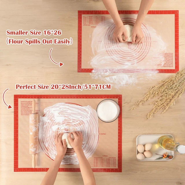 Alt view image 3 of 6 - Extra Large Non-slip Silicone Pastry Mat 28"x20"