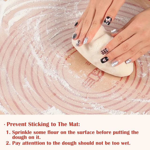 Alt view image 6 of 6 - Extra Large Non-slip Silicone Pastry Mat 28"x20"