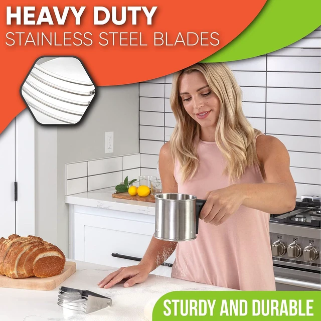 Alt view image 3 of 6 - Spring Chef Medium Dough Blender Hand Tool - Durable Pastry Cutter - Black