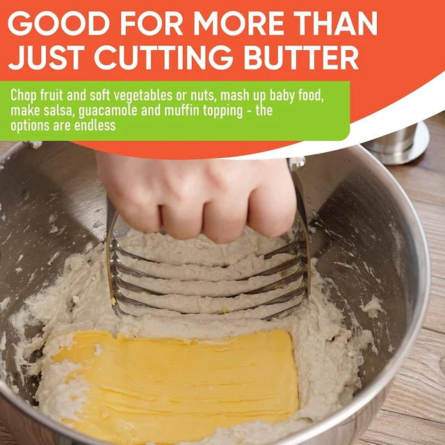 Alt view image 4 of 6 - Spring Chef Medium Dough Blender Hand Tool - Durable Pastry Cutter - Black