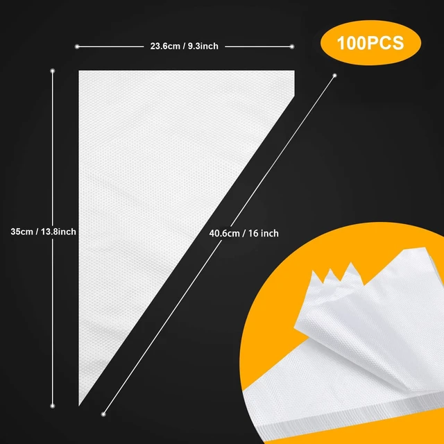 Alt view image 2 of 6 - Tamodan Piping Bags 100PCS & 16 Inches Tipless Piping Bags, Extra Thick Pastry Bags Disposable, Non-Slip Icing Piping Bags Disposable Design, Cake Decoration.