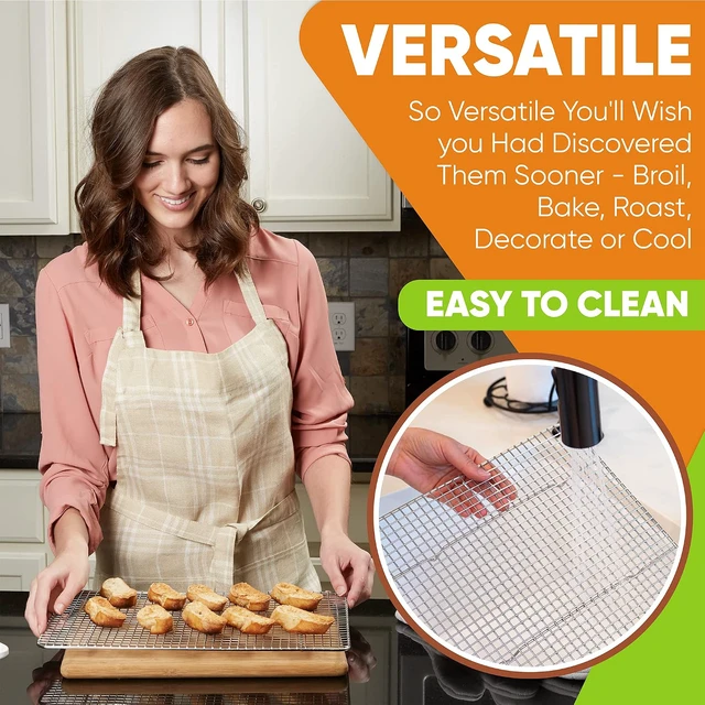 Alt view image 3 of 6 - Spring Chef 10" x 15" Stainless Steel Cooling Rack for Cooking & Baking