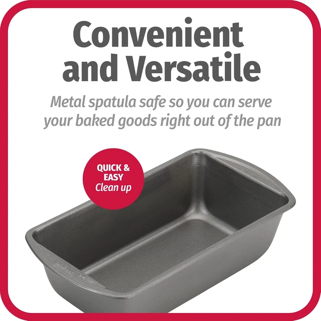 Alt view image 3 of 6 - GoodCook Nonstick Loaf Pan Heavy-Duty Steel Bakeware with Easy-Clean Non-Stick Coating, Oven & Dishwasher Safe Pan, 9 x 5-Inch, Gray
